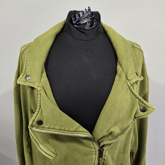 🐢 Free People- We The Free Rebel Rebel Knit Moto Jacket Top Oversized XL - Picture 13 of 17